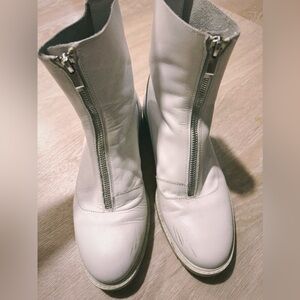 ZARA Genuine Leather Boots with zipper